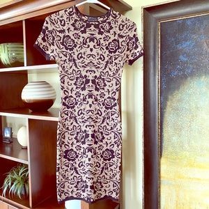 Torn by Ronny Kobo Black and Tan Floral Mini